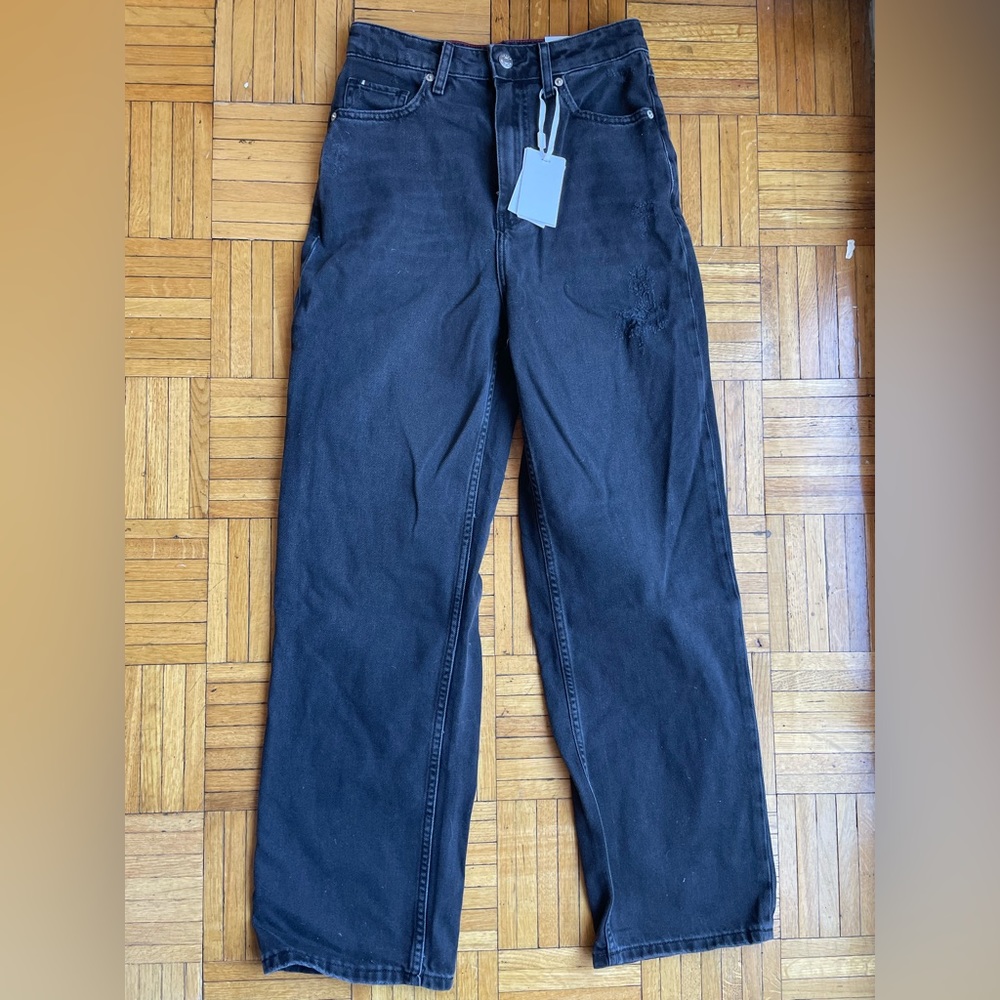 Tommy Hilfiger relaxed straight black jeans size 27x28